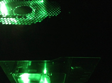 緑LED上空から撮影