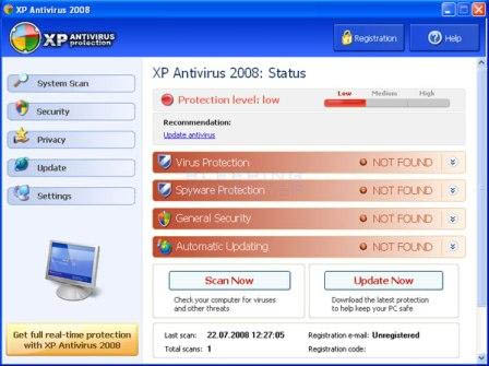 Antivirus XP 2008、2009